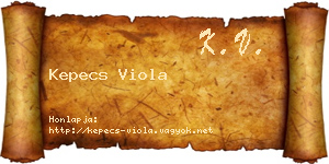 Kepecs Viola névjegykártya